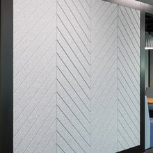 Load image into Gallery viewer, Groove Acoustic Panel in grey/white
