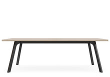 Load image into Gallery viewer, Toro boardroom table w/ wooden top &amp; black legs
