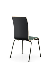 Load image into Gallery viewer, Bella chair, black frame, with upholstered seat and back.
