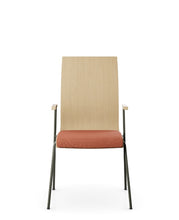 Load image into Gallery viewer, Bella Chair, with upholstered seat and timber back. 
