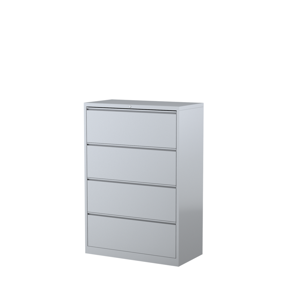 Now series lateral 4-drawer in white