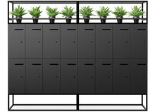 Load image into Gallery viewer, Sanctuary locker in black w/ planters
