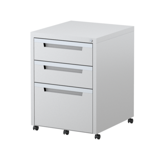 Now Series Mobile Pedestal in white
