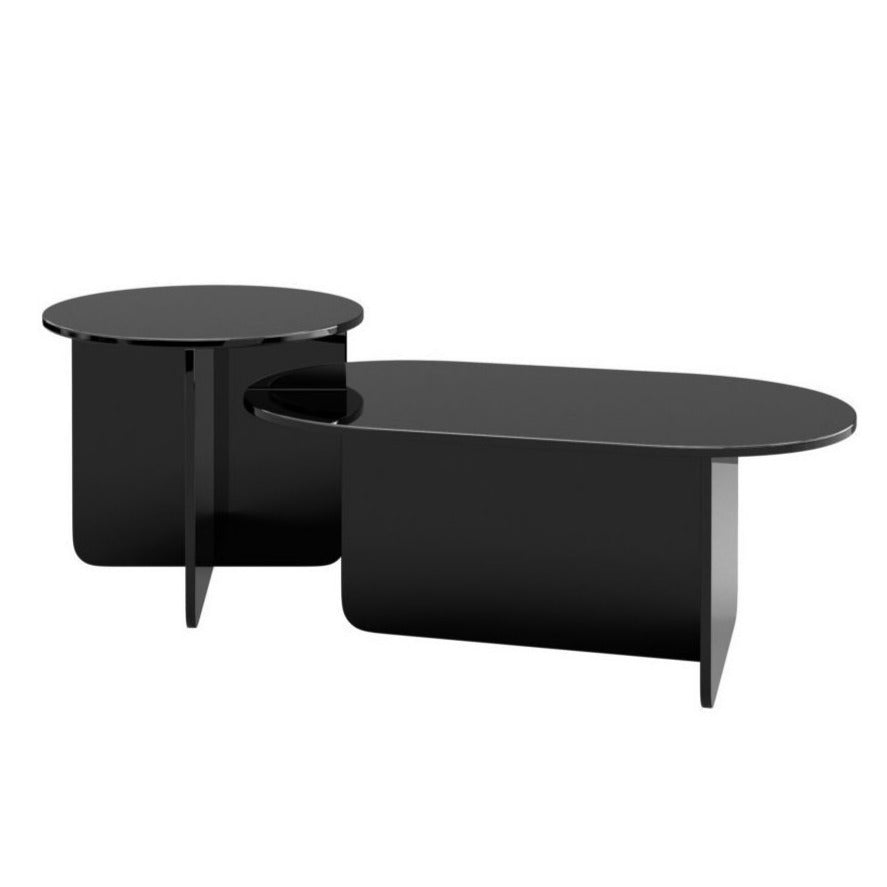Monty table set in black sheen