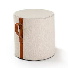 Load image into Gallery viewer, Teacup ottoman in cream w/ handle
