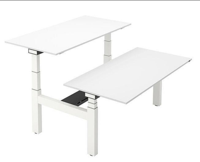 Temptation Twin Desk in white on white