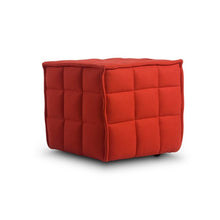 Load image into Gallery viewer, Puffy ottoman in orange
